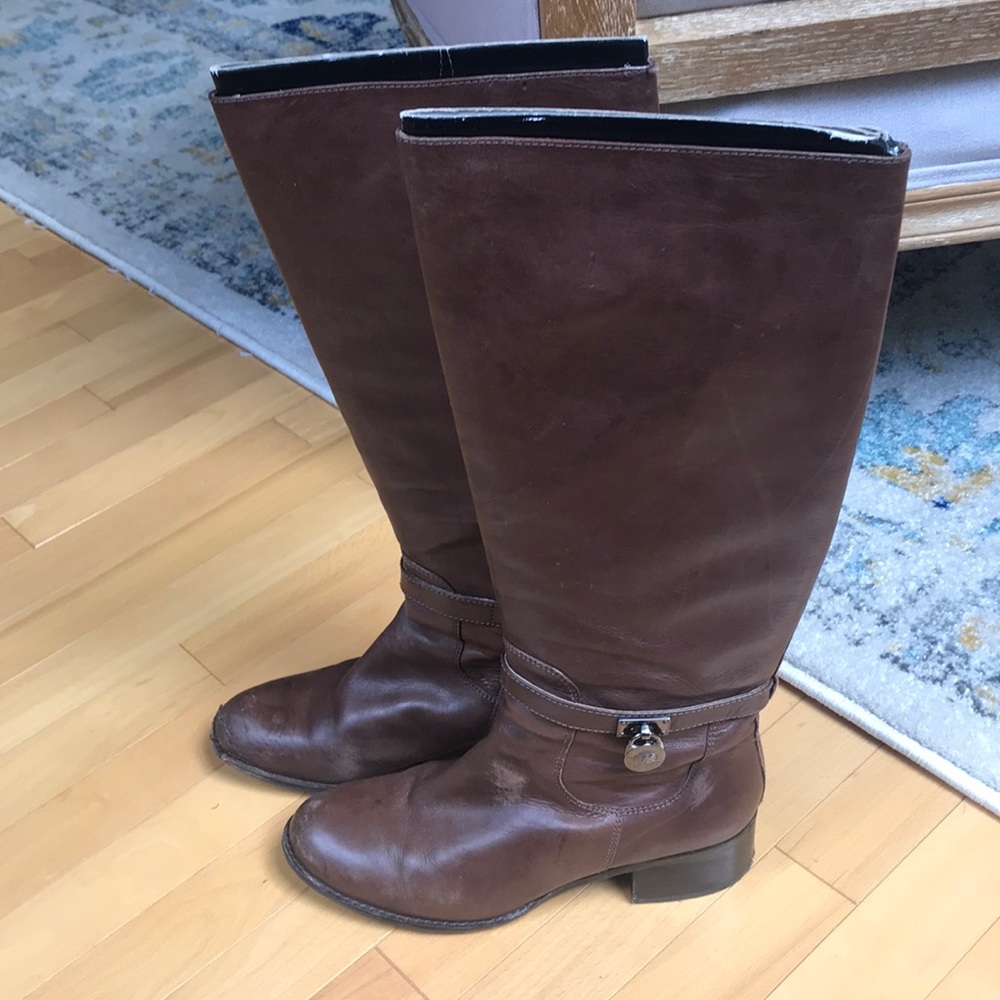 $7 bundled - Michael Kors Chocolate Brown Tall Leather Boots